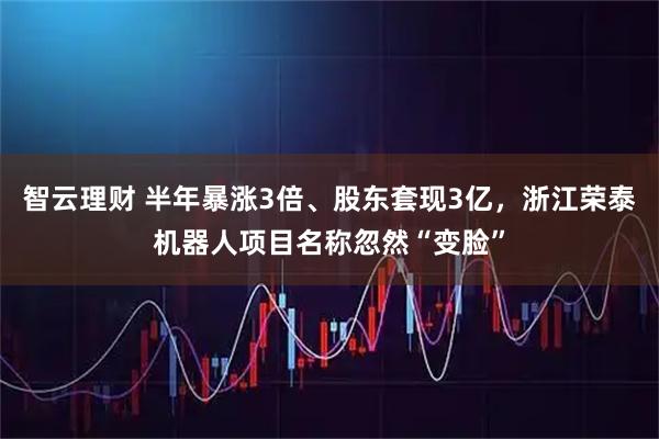 智云理财 半年暴涨3倍、股东套现3亿，浙江荣泰机器人项目名称忽然“变脸”